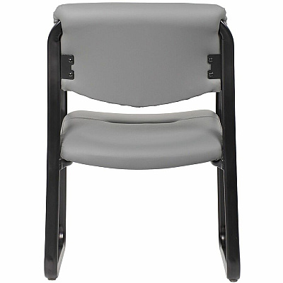 BOSS Leather Sled-Base Side Chair (9529GY)