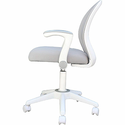 BOSS Grey Mesh, Flip Arm, Task Chair, White Frame (676WTGY)