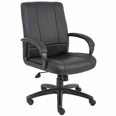 BOSS Caressoftplus Vinyl Executive Mid Back Chair (7906)