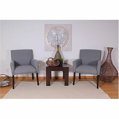 BOSS Box Arm Guest, Accent or Dining Chair W/Black Base (659MG)