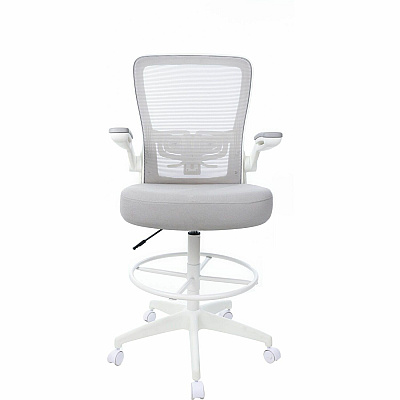 BOSS Mesh Flip-Arm Stool (16366WTGY)