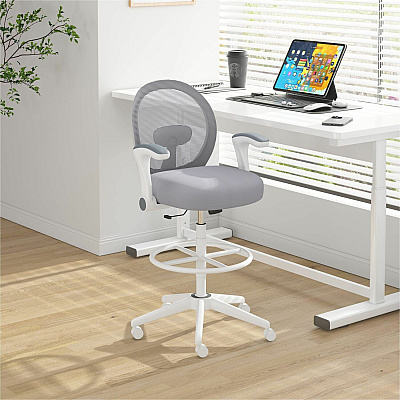 BOSS Mesh Flip-Arm Stool (1676WTGY)