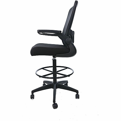 BOSS Mesh Flip-Arm Stool (16366BKBK)