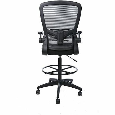 BOSS Mesh Flip-Arm Stool (16366BKBK)