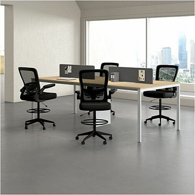 BOSS Mesh Flip-Arm Stool (16366BKBK)