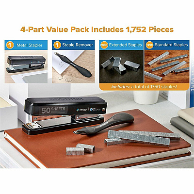 Bostitch Titan Heavy-Duty Stapler Value Pack (B615BLKVP)
