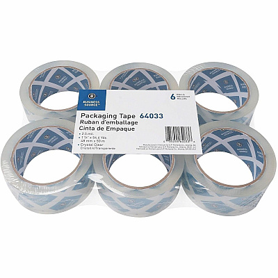 Business Source Crystal Clear Packaging Tape (64033)