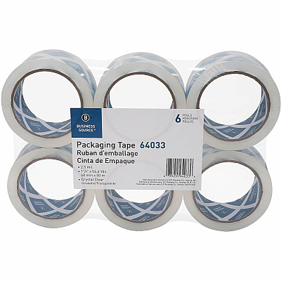 Business Source Crystal Clear Packaging Tape (64033)