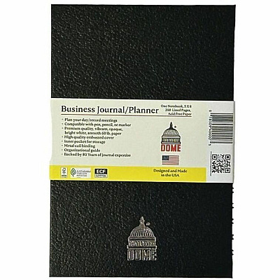 Dome Business Journal - 5 x 8 Inch Hardcover Professional Planner Notebook (40000)