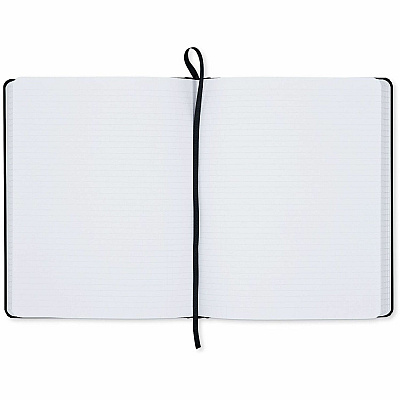 Dome Personal Journal - 8 x 10 Inch Hardcover Black Lined Journal Notebook (30013)