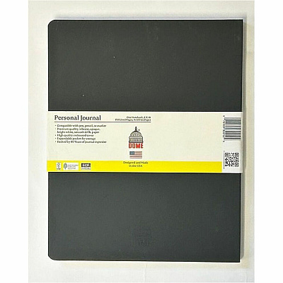 Dome Personal Journal - 8×10 Inch Softcover Black Lined Journal Notebook (30012)