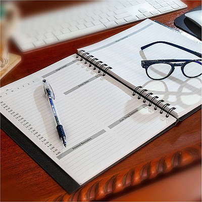 Dome Business Journal - 8 x 10 Inch Hardcover Professional Planner Notebook (40004)