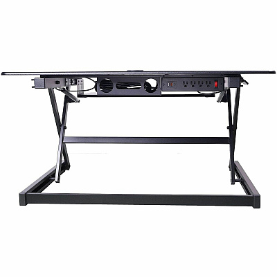 Rocelco DADRB-40-ACUSB Sit-to-Standing Desk Riser and Converter (RDADRB40ACUS)