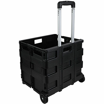 Business Source Stow-and-Go Mobile Storage Crate (14111)