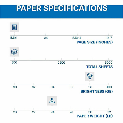Hammermill Premium 3-Hole Laser Print 24 lb. Paper (107681CT)