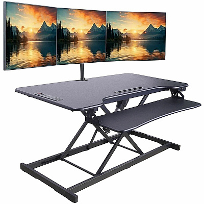 Rocelco R EDRB-46-DM3 Electric Desk Riser Bundle