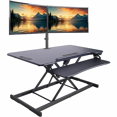 Rocelco R EDRB-46-DM2 Electric Desk Riser Bundle