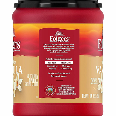 Folgers Ground French Vanilla Medium-Roast Ground Coffee (98181)