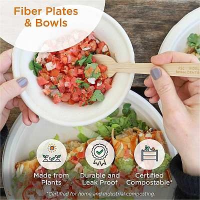  Compostable Fiber Plate (PLSCU6LFP)