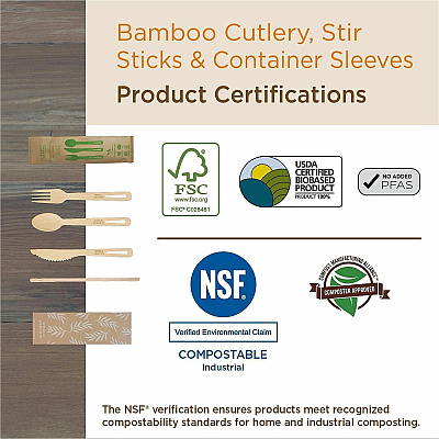  Compostable Bamboo Stir Sticks (SRBB75)
