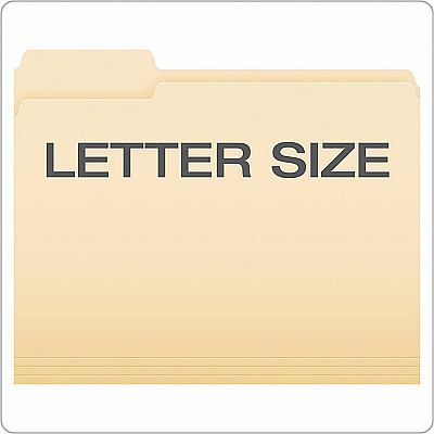 Business Source 1/3 Tab Cut Letter Top Tab File Folder (18103)