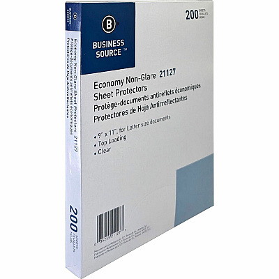 Business Source Nonglare Top-Loading Sheet Protectors (21127)