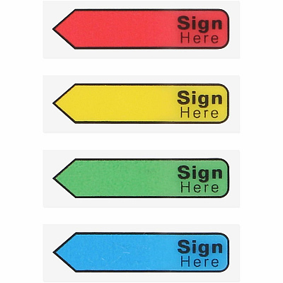 Business Source Sign Here Arrow Page Flags (99011)