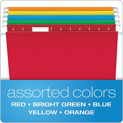 Business Source 1/5 Tab Cut Letter Hanging Folder (34112)