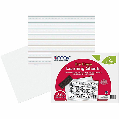 Array 2-Sided Dry-Erase Learning Sheets (PLB8511)
