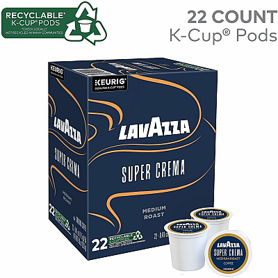 Lavazza K-Cup, Pod, Ground Super Crema K-Cup Coffee Pods (0911)
