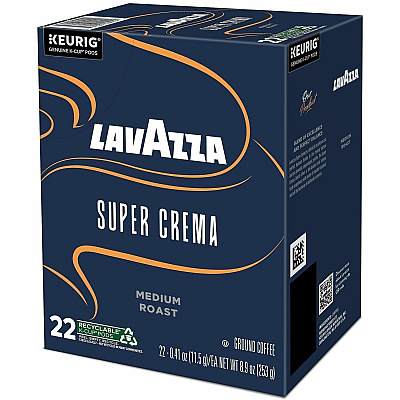 Lavazza K-Cup, Pod, Ground Super Crema K-Cup Coffee Pods (0911)