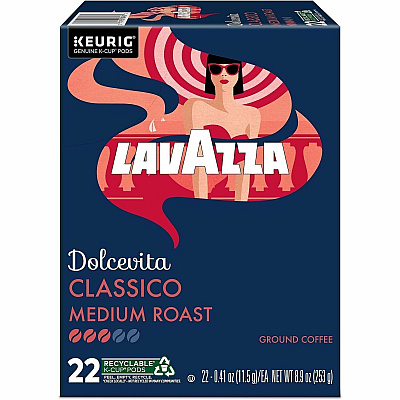 Lavazza K-Cup, Pod, Ground Dolcevita Classico K-Cup Coffee Pods (0433CT)