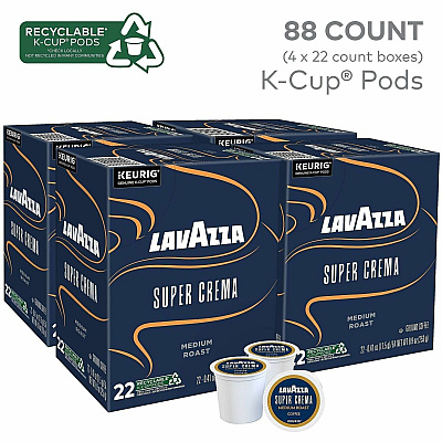 Lavazza K-Cup, Pod, Ground Super Crema K-Cup Coffee Pods (0911CT)