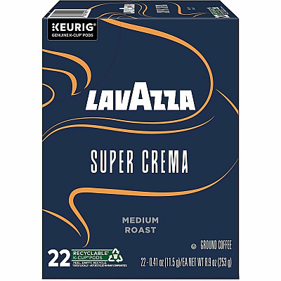 Lavazza K-Cup, Pod, Ground Super Crema K-Cup Coffee Pods (0911CT)