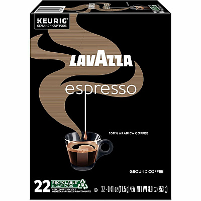 Lavazza K-Cup, Pod, Ground Espresso Italiano K-Cup Coffee Pods (0451CT)