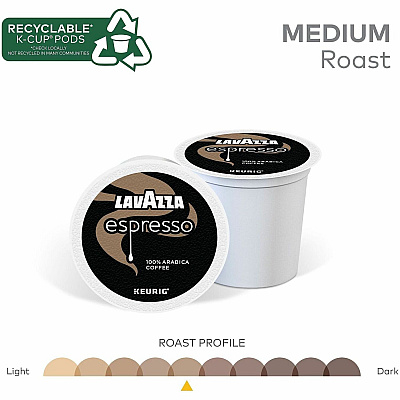 Lavazza K-Cup, Pod, Ground Espresso Italiano K-Cup Coffee Pods (0451CT)