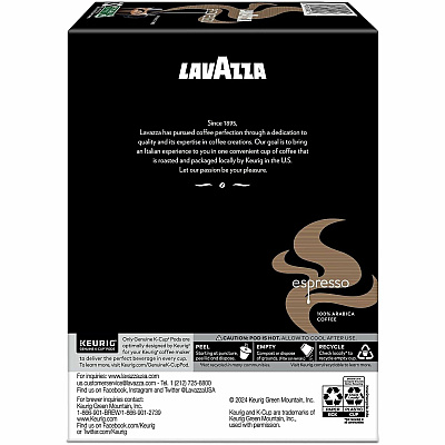 Lavazza K-Cup, Pod, Ground Espresso Italiano K-Cup Coffee Pods (0451CT)