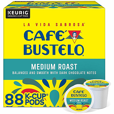 Cafe Bustelo K-Cup, Pod Medium-Roast K-Cup Coffee Pods (2861CT)