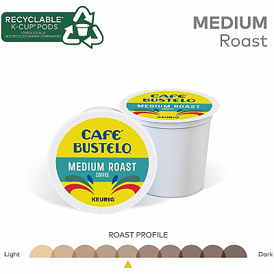 Cafe Bustelo K-Cup, Pod Medium-Roast K-Cup Coffee Pods (2861CT)