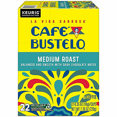 Cafe Bustelo K-Cup, Pod Medium-Roast K-Cup Coffee Pods (2861CT)