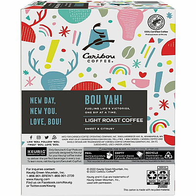 Caribou Coffee K-Cup, Pod 'Bou Yah! Blend K-Cup Pods (9686CT)