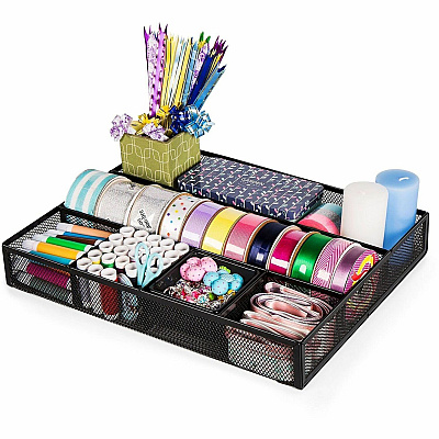 Lorell Multi-Compartment Mesh Drawer Organizer (84136)