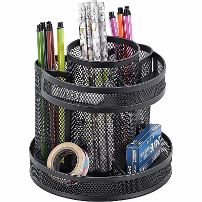 Lorell Multi-Compartment Rotating Desk Organizer (84137)