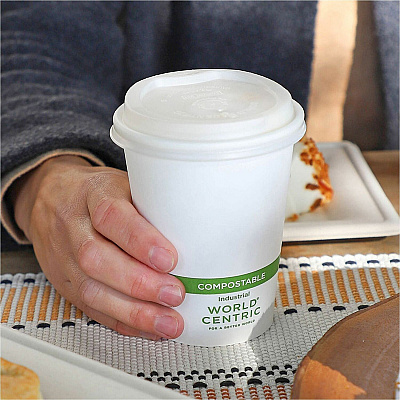 World Centric 12oz-22oz Clear Cold Cup Lids (CULCS12F)