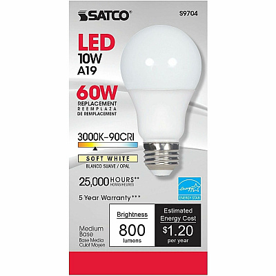 Satco A19 LED Frosted Bulb (S9704)