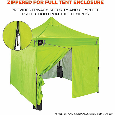 ergodyne SHAX 6196 Pop-Up Tent Sidewall with Zipper Door (12931)