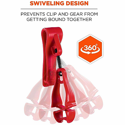 ergodyne Squids 3425 Swiveling Glove Clip Holder (19553)