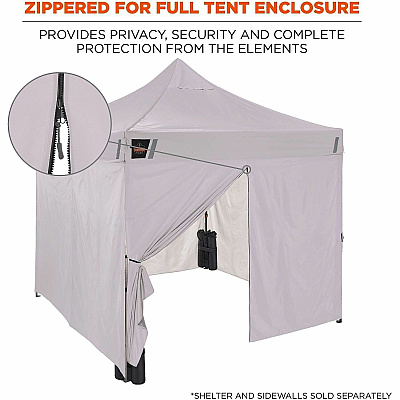 ergodyne SHAX 6196 Pop-Up Tent Sidewall with Zipper Door (12933)