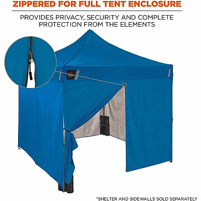 ergodyne SHAX 6196 Pop-Up Tent Sidewall with Zipper Door (12932)
