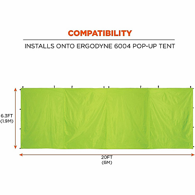 ergodyne SHAX 6197 Pop-Up Tent Sidewall (12924)